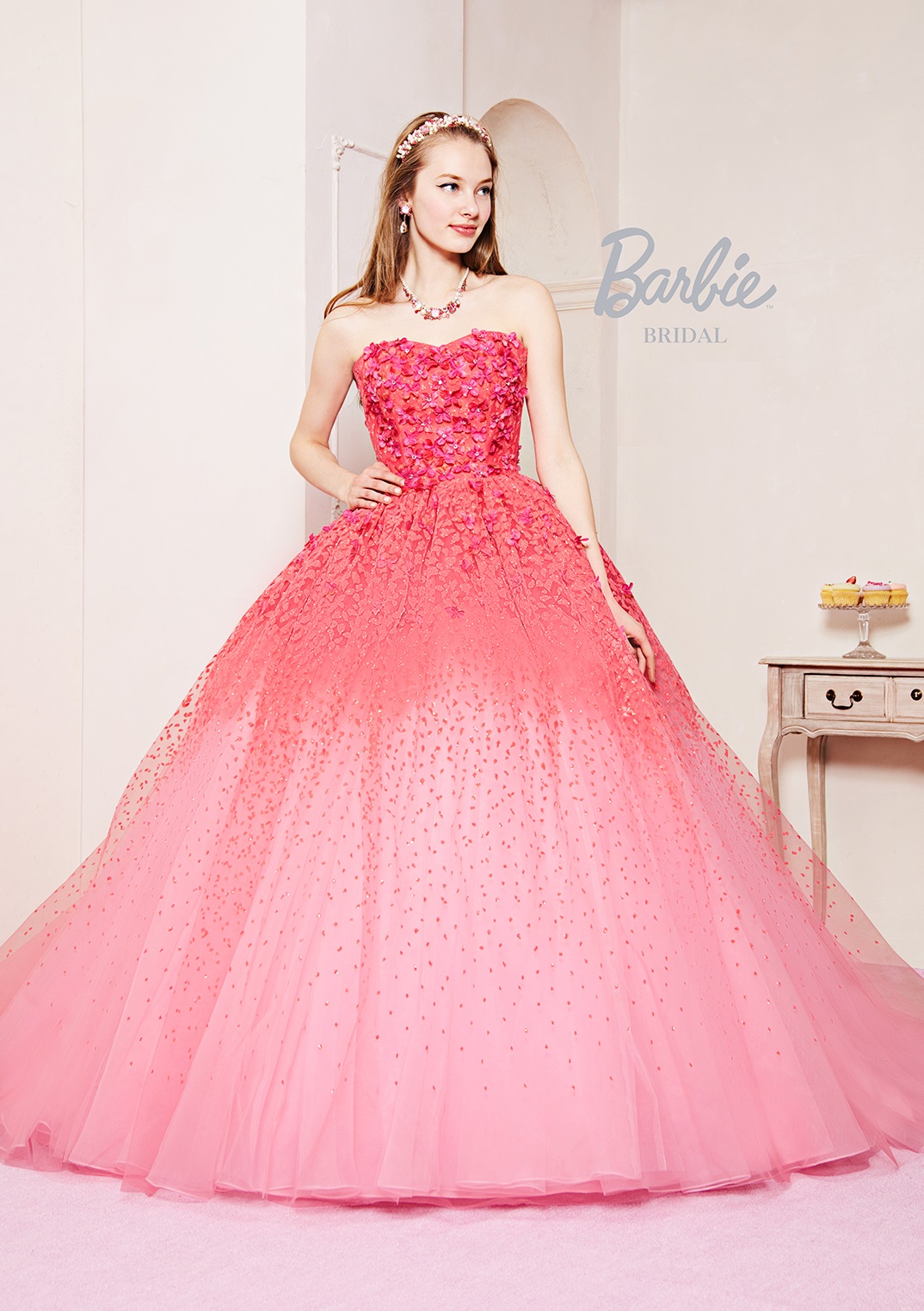 NO.50195 Barbie BRIDAL カラードレス コーラルピンク - 愛ロイヤル