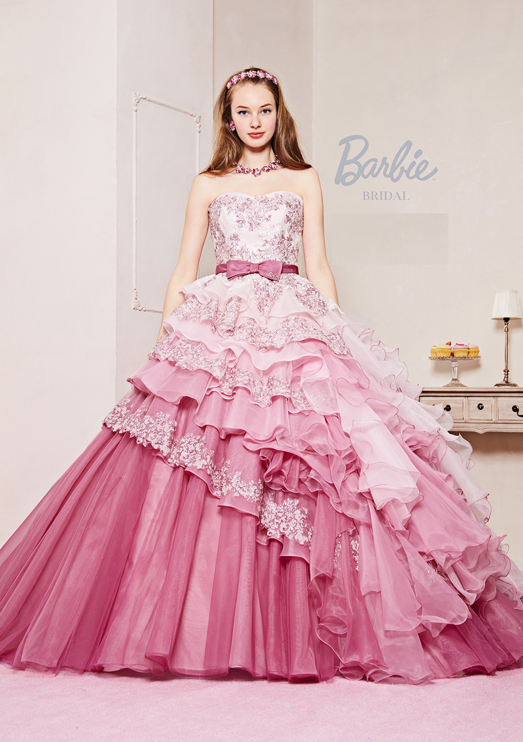 NO.50196 Barbie BRIDAL カラードレス ピンク - 愛ロイヤル